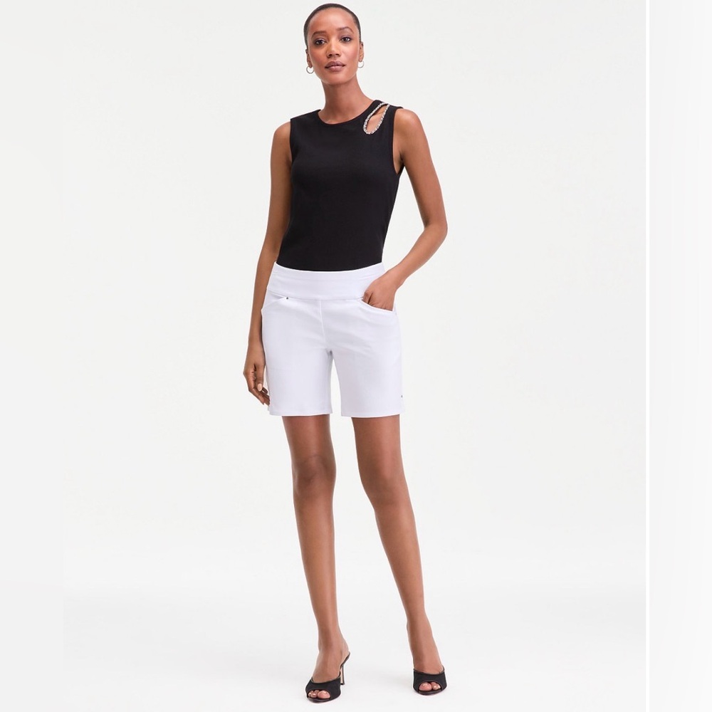 INC International Concepts Classic Bermuda Shorts in Bright White